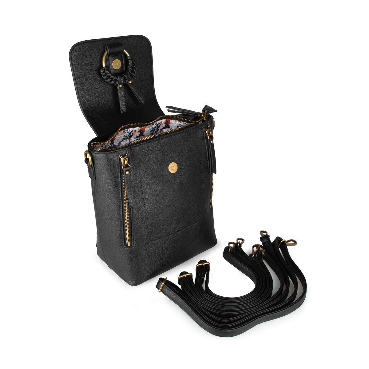 Beata - Sac à dos en cuir synthétique Alberto pour femmes - Image 3