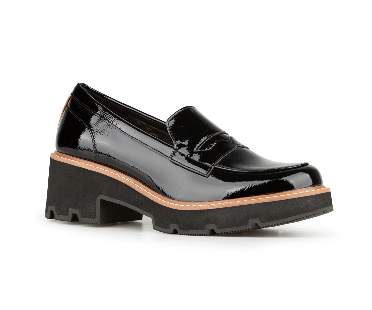 Soulier noir style mocassin Alberto pour femmes - ESPOSITO