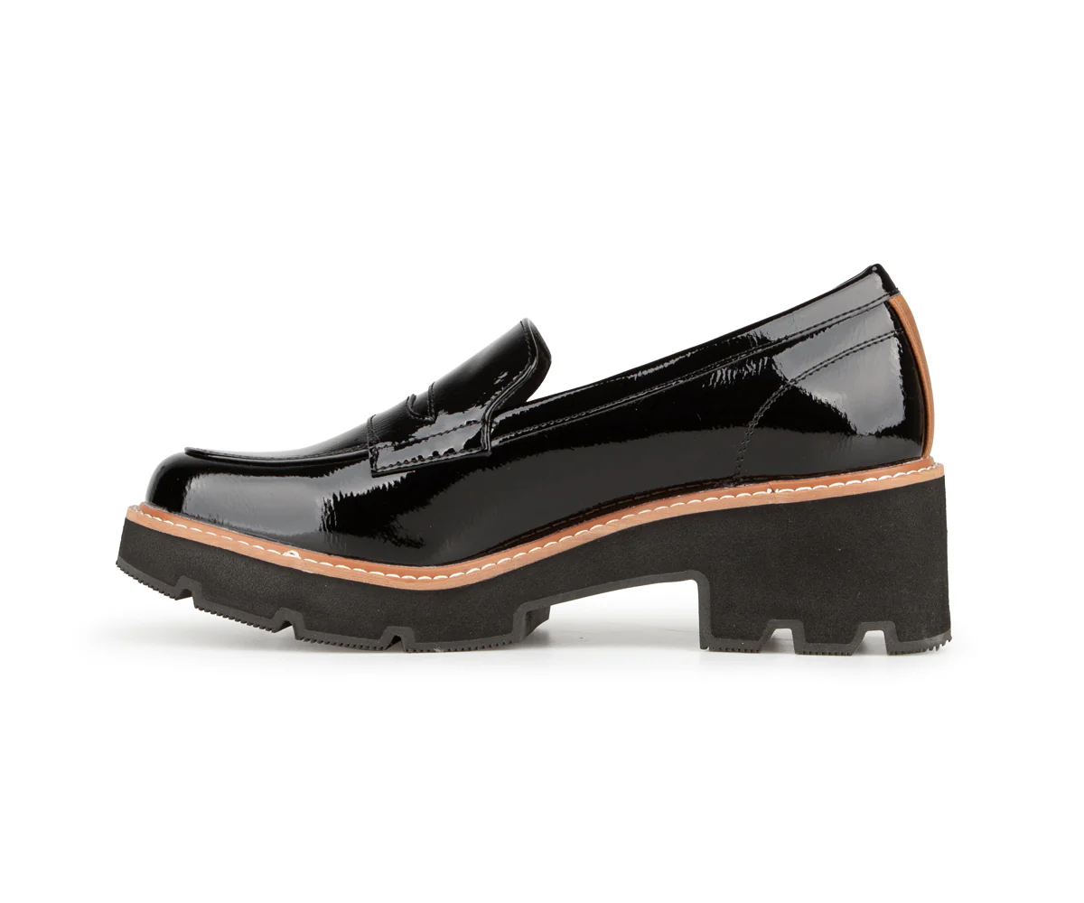Soulier noir style mocassin Alberto pour femmes - ESPOSITO - Image 3