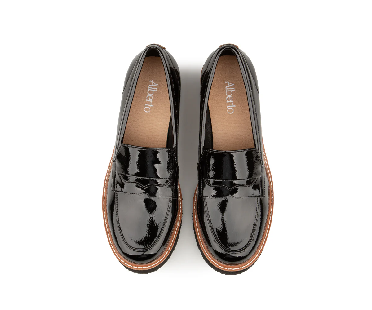 Soulier noir style mocassin Alberto pour femmes - ESPOSITO - Image 7