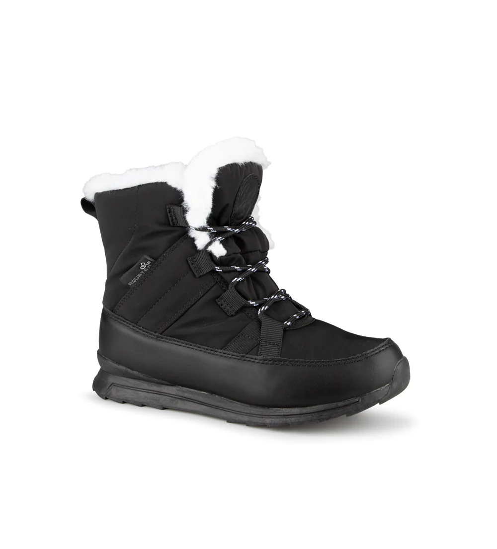 Fujisu - Bottes d'hiver noires Blue Rocky pour filles