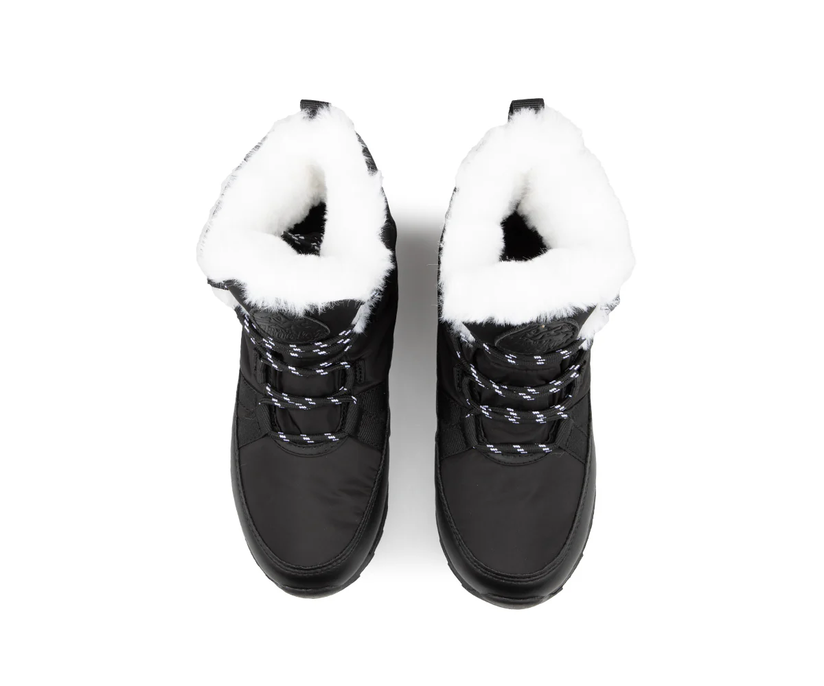 Fujisu - Bottes d'hiver noires Blue Rocky pour filles - Image 7