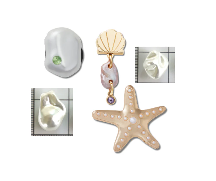 Breloques pour Crocs - GOLD SEA 5 PCK