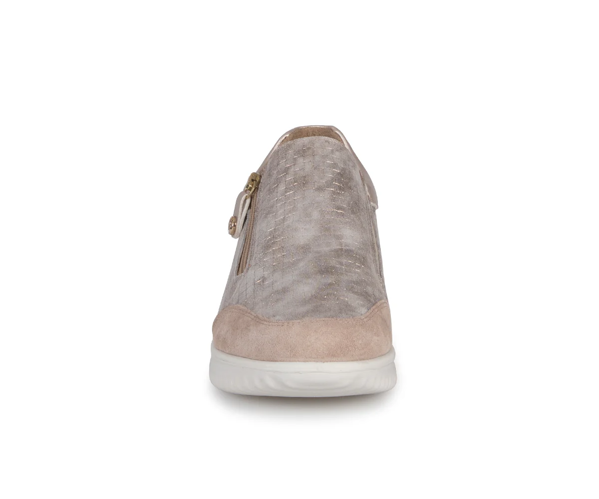 Kayla zip slip on - Flâneurs en cuir Imac pour femmes - Image 4