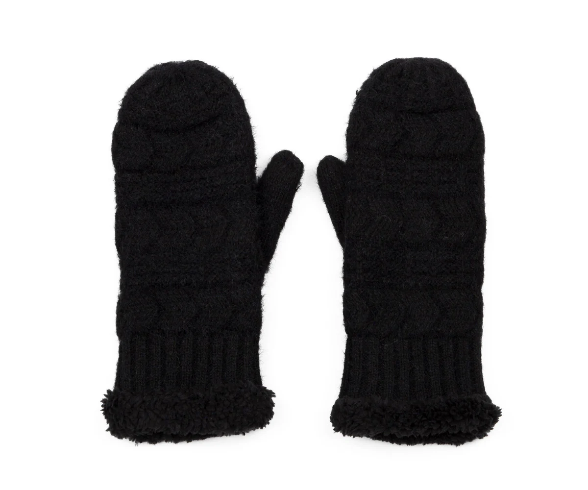 Koya - Mitaines noires Alberto pour femmes