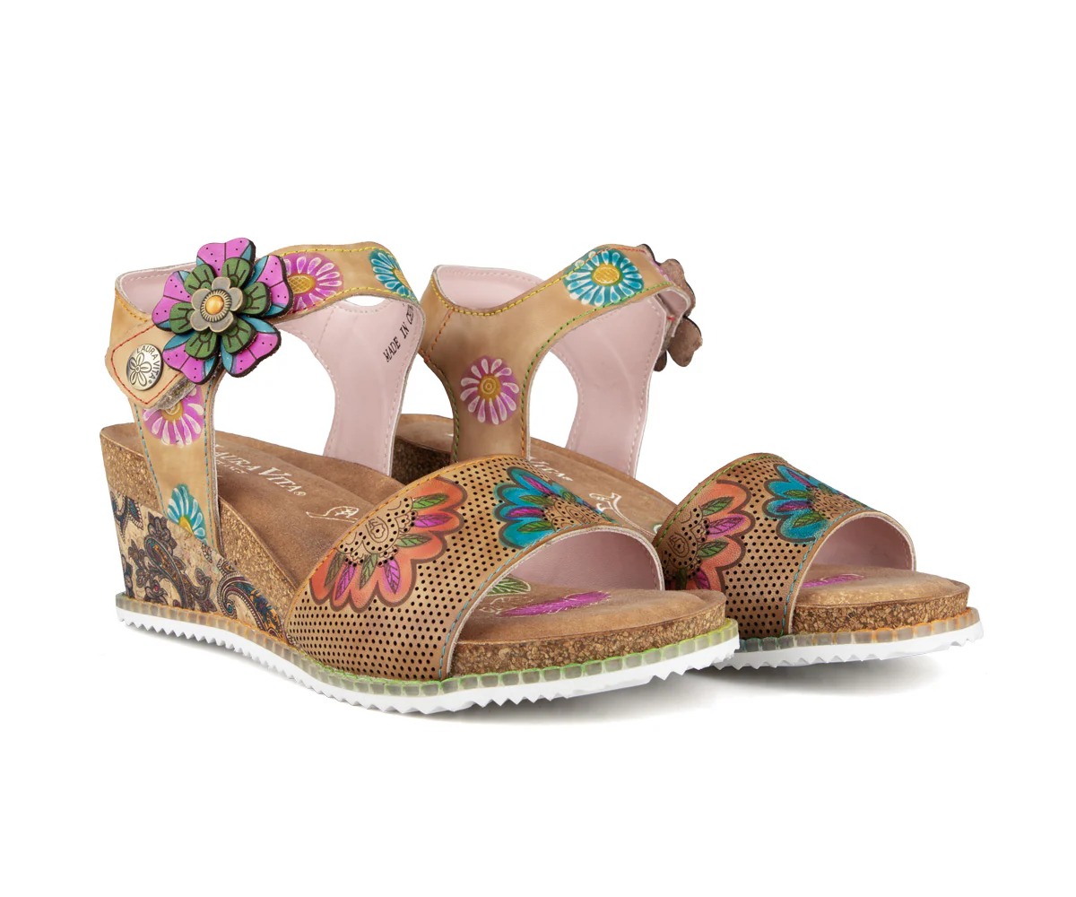 Sandales à talon compensé Laura Vita pour femmes – MANAMI - Image 6