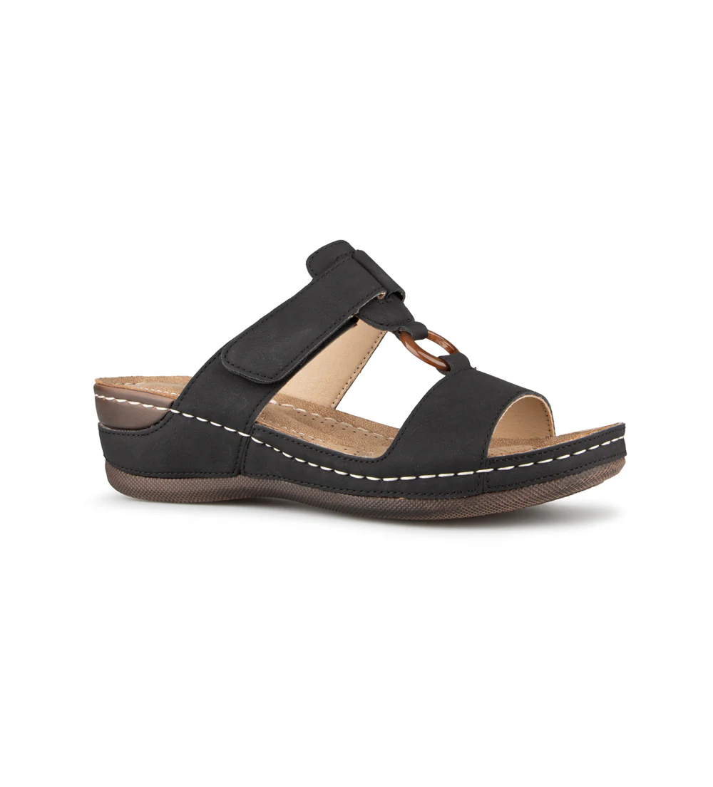 Pavoreal - Mules noires Ultime Confort pour femmes