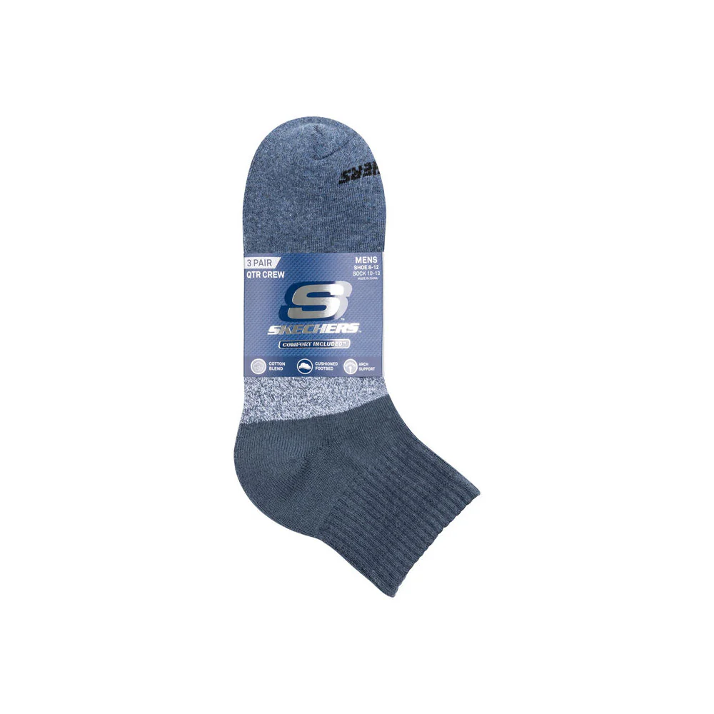 Bas athlétiques Skechers pour hommes - QUARTER CREW ½ TERRY - Image 2
