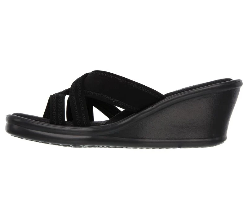 Sandales noires Skechers pour femmes - Rumblers young - Image 4